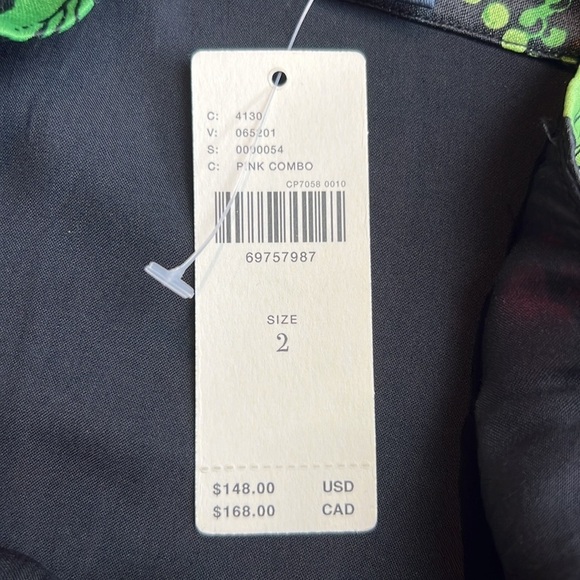 NWT’S Anthropology Maeve floral Rushing Pink & Green midi dress size 2 - Picture 10 of 16